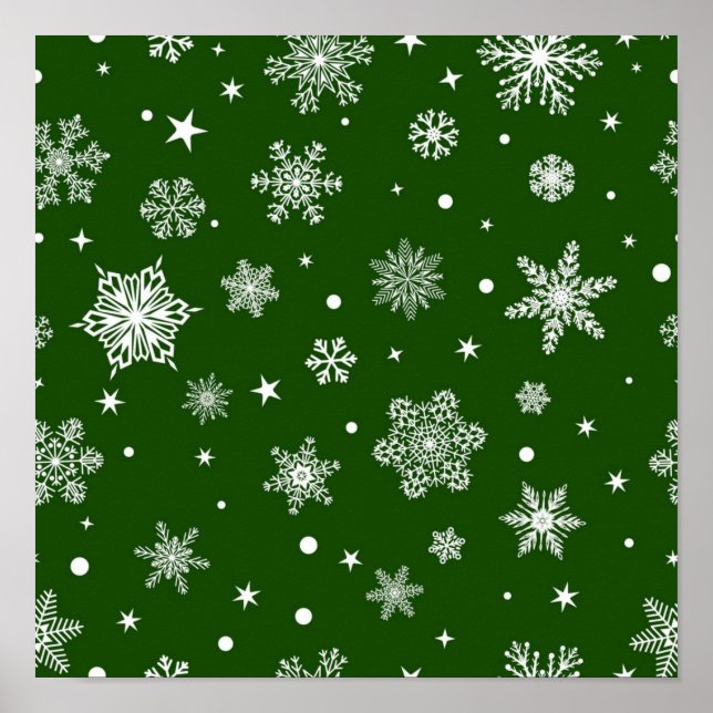 Schneeflockenmuster Poster (Vorne)