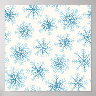 Schneeflockenmuster Poster