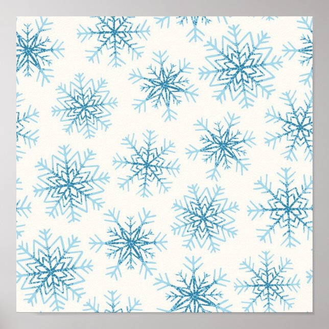 Schneeflockenmuster Poster (Vorne)