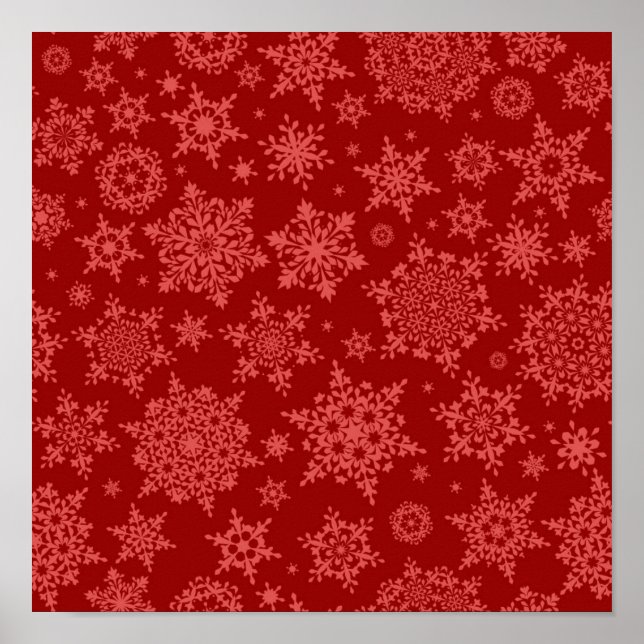 Schneeflockenmuster Poster (Vorne)