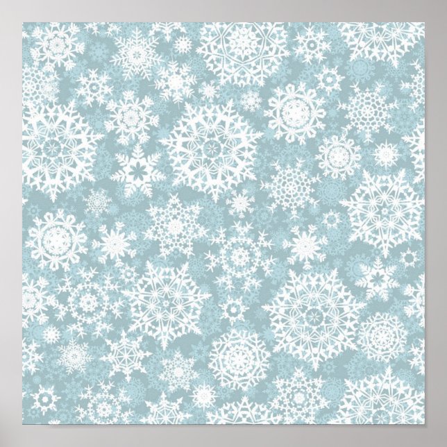 Schneeflockenmuster Poster (Vorne)