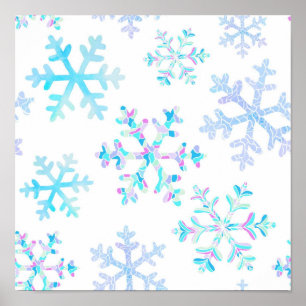 Schneeflockenmuster Poster
