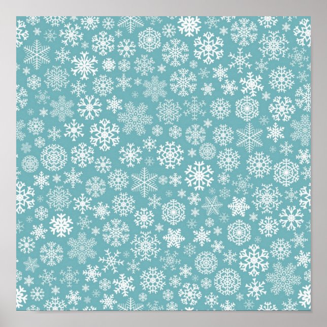 Schneeflockenmuster Poster (Vorne)