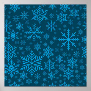 Schneeflockenmuster Poster
