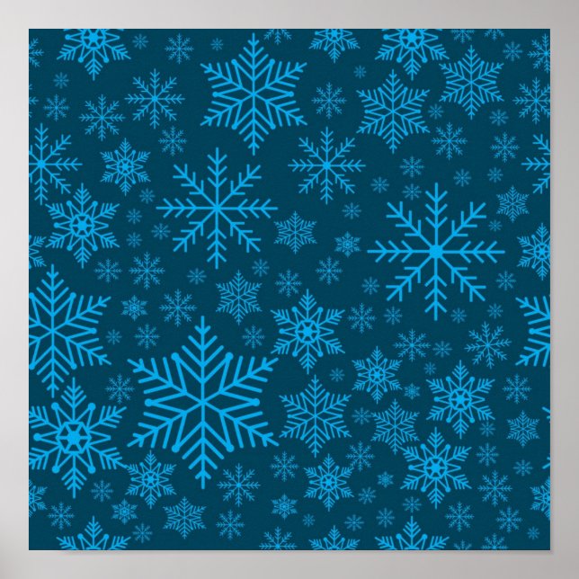 Schneeflockenmuster Poster (Vorne)