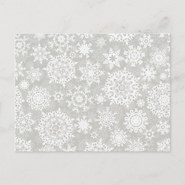Schneeflockenmuster Postkarte (Vorderseite)