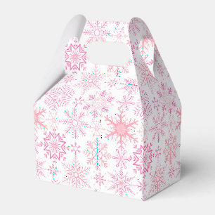 Schneeflockenmuster Rosa Geschenkschachtel