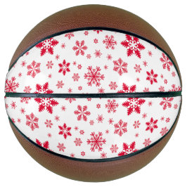 Schneeflockenmuster, Rote Schneeflocken, Schnee, W Basketball