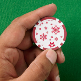 Schneeflockenmuster, Rote Schneeflocken, Schnee, W Pokerchips