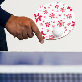 Schneeflockenmuster, Rote Schneeflocken, Schnee, W Tischtennis Schläger