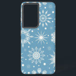 Schneeflockenmuster Samsung Galaxy Hülle<br><div class="desc">Für echte Schneeflocken</div>