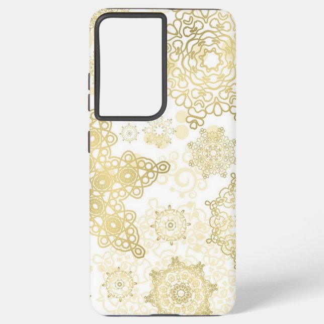 Schneeflockenmuster Samsung Galaxy Hülle (Rückseite)