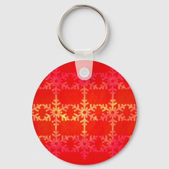 Schneeflockenmuster Schlüsselanhänger (Vorderseite)