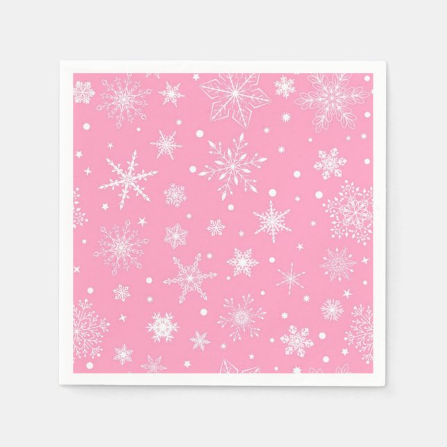 Schneeflockenmuster Serviette (Vorderseite)