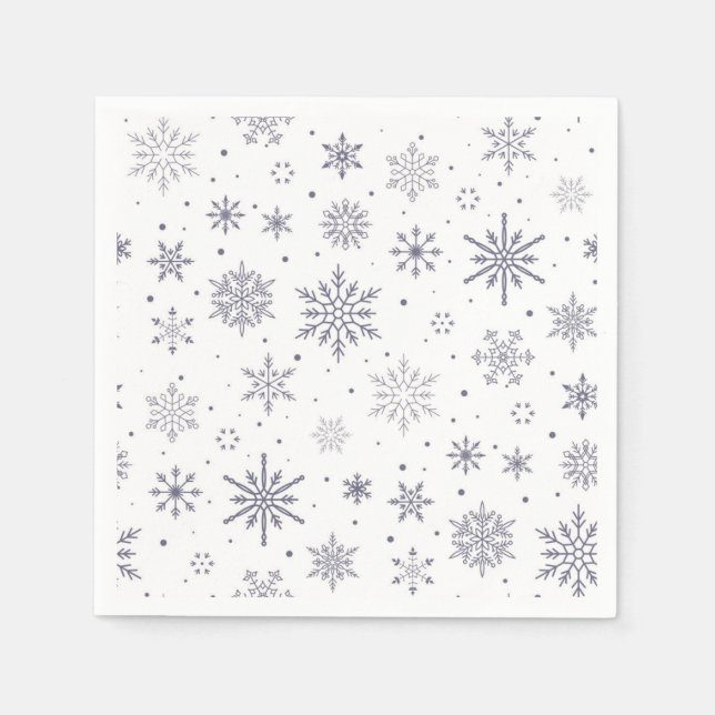 Schneeflockenmuster Serviette (Vorderseite)