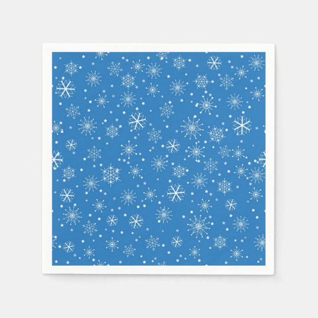 Schneeflockenmuster Serviette (Vorderseite)