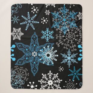 Schneeflockenmuster Sherpadecke