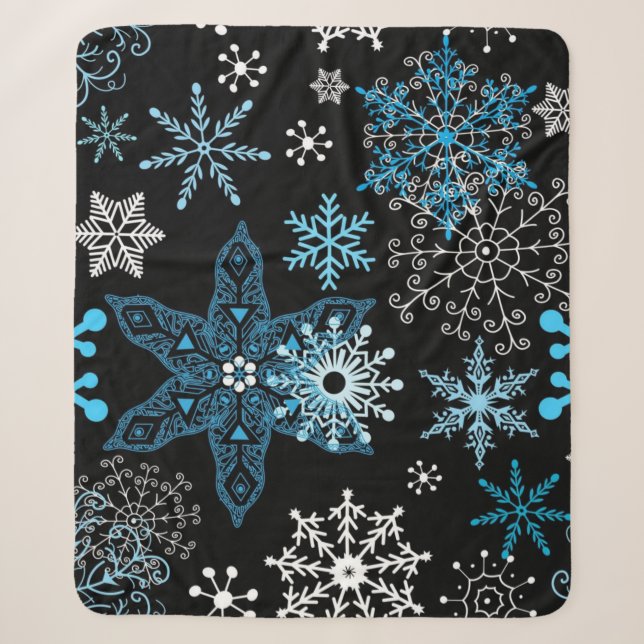 Schneeflockenmuster Sherpadecke (Vorderseite)