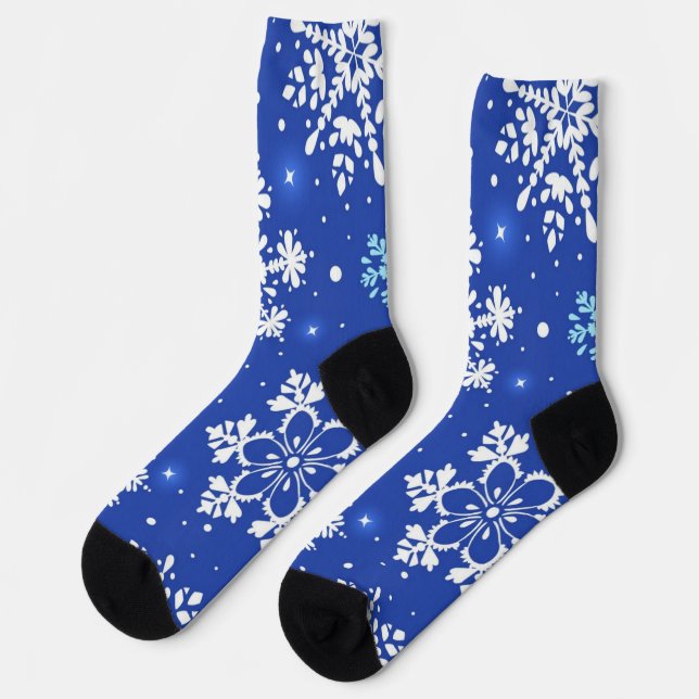 Schneeflockenmuster Socken (Linkes Detail)