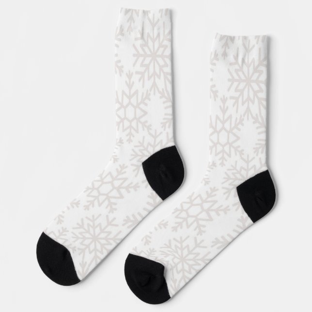 Schneeflockenmuster Socken (Linkes Detail)