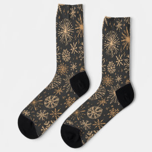 Schneeflockenmuster Socken