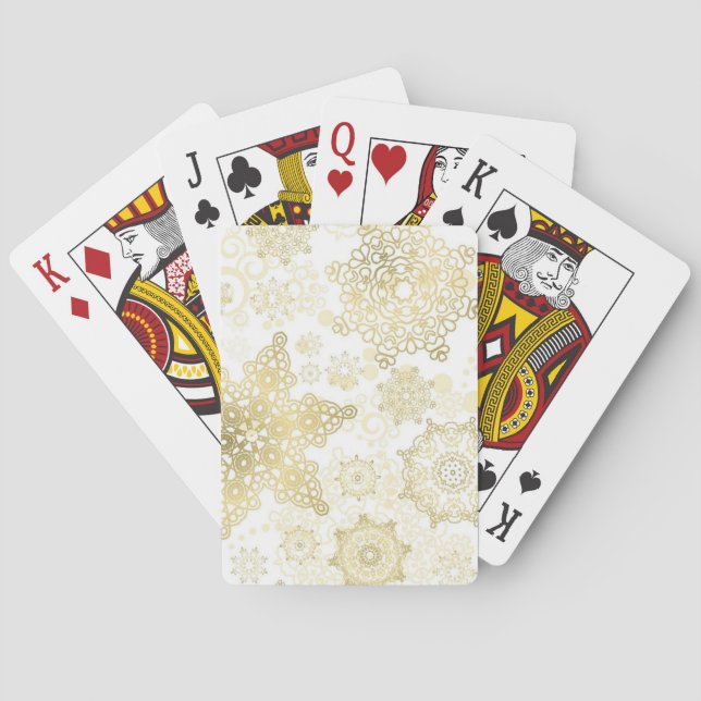 Schneeflockenmuster Spielkarten (Rückseite)