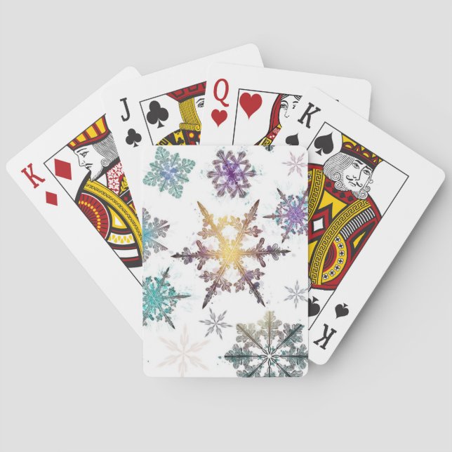 Schneeflockenmuster Spielkarten (Rückseite)