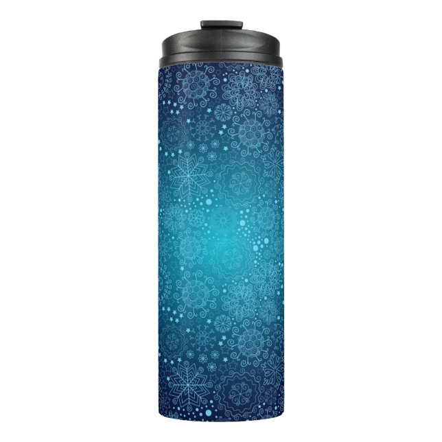Schneeflockenmuster Thermosbecher (Vorderseite)