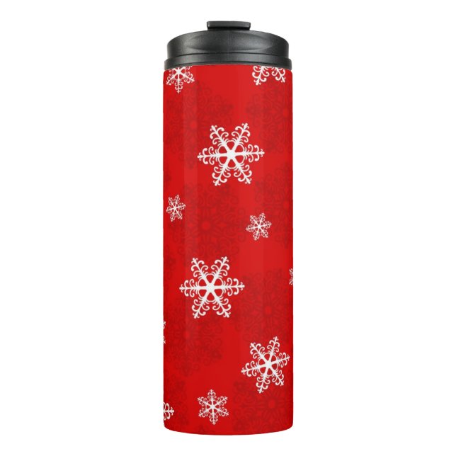 Schneeflockenmuster Thermosbecher (Vorderseite)