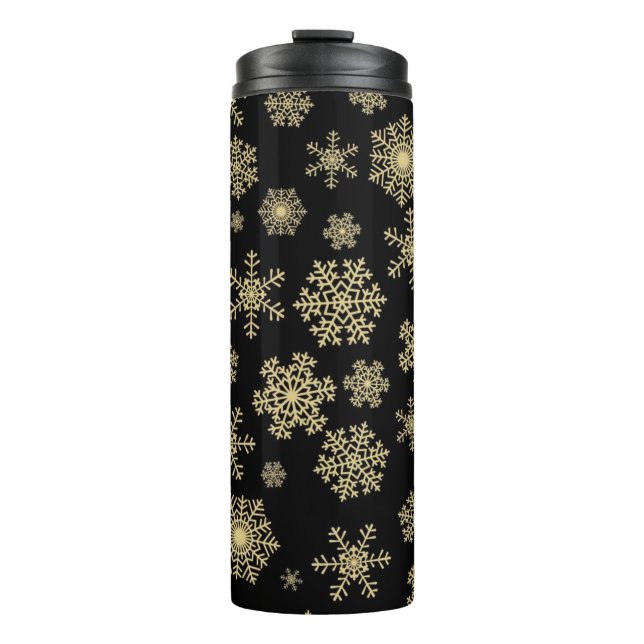 Schneeflockenmuster Thermosbecher (Vorderseite)