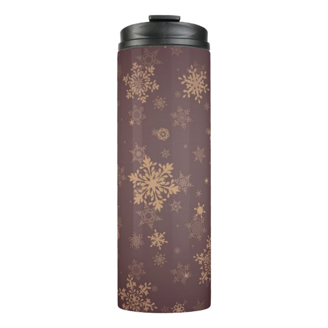 Schneeflockenmuster Thermosbecher (Vorderseite)