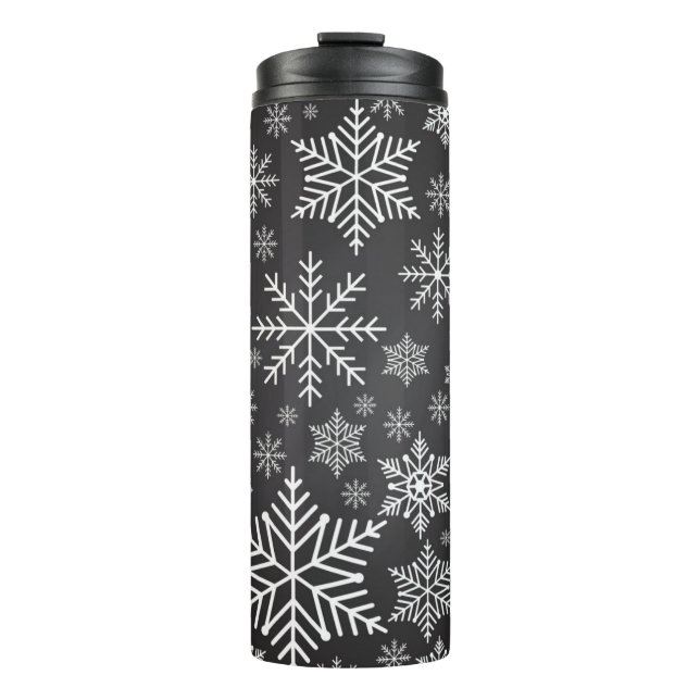 Schneeflockenmuster Thermosbecher (Vorderseite)