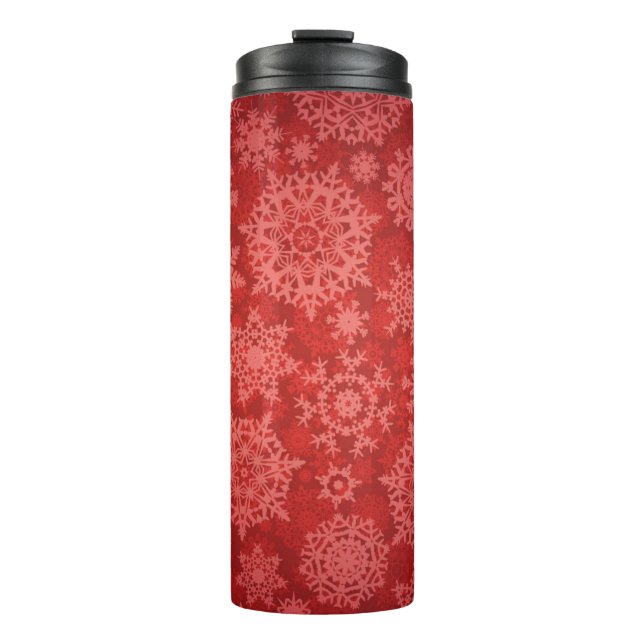 Schneeflockenmuster Thermosbecher (Vorderseite)