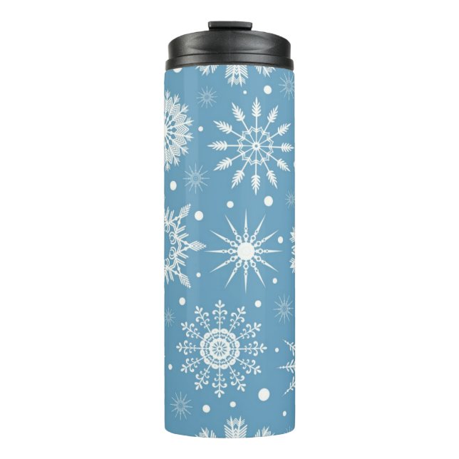 Schneeflockenmuster Thermosbecher (Vorderseite)