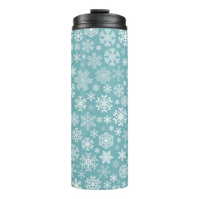 Schneeflockenmuster Thermosbecher (Vorderseite)