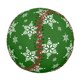 Schneeflockenmuster, weiße Schneeflocken, Schnee,  Baseball