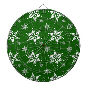 Schneeflockenmuster, weiße Schneeflocken, Schnee,  Dartscheibe
