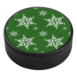Schneeflockenmuster, weiße Schneeflocken, Schnee,  Eishockey Puck