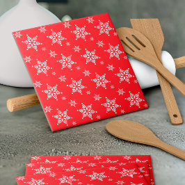 Schneeflockenmuster, weiße Schneeflocken, Schnee, Fliese