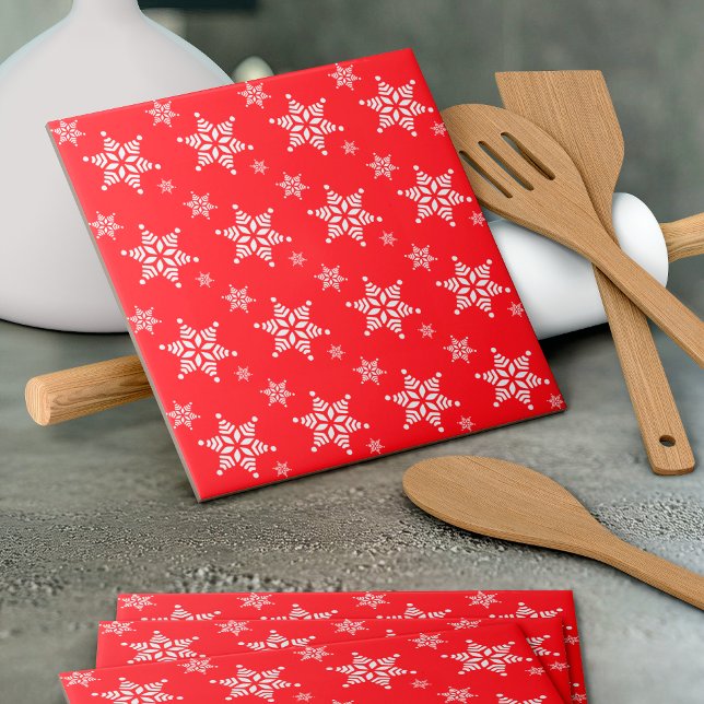 Schneeflockenmuster, weiße Schneeflocken, Schnee,  Fliese (Von Creator hochgeladen)