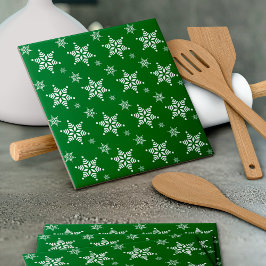 Schneeflockenmuster, weiße Schneeflocken, Schnee,  Fliese