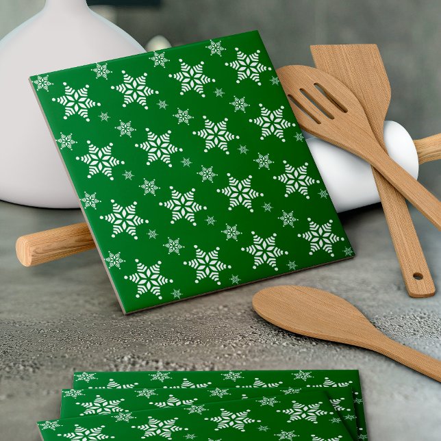 Schneeflockenmuster, weiße Schneeflocken, Schnee,  Fliese (Von Creator hochgeladen)