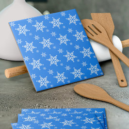 Schneeflockenmuster, weiße Schneeflocken, Schnee,  Fliese