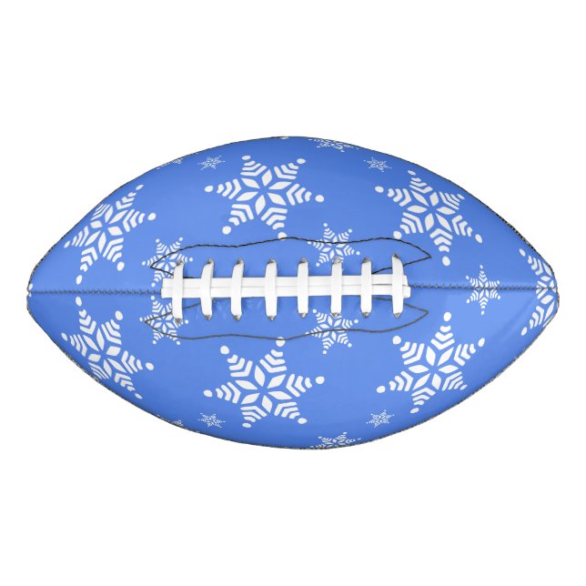 Schneeflockenmuster, weiße Schneeflocken, Schnee,  Football (Vorderseite)