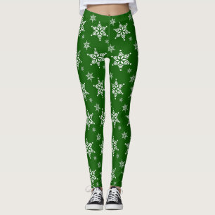 Schneeflockenmuster, weiße Schneeflocken, Schnee, Leggings