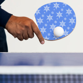 Schneeflockenmuster, weiße Schneeflocken, Schnee,  Tischtennis Schläger