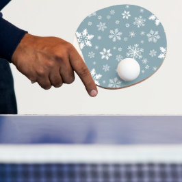 Schneeflockenmuster, weiße Schneeflocken, Schnee,  Tischtennis Schläger