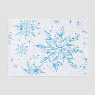 Schneeflockenpapier aus Eiskristall, gefroren Seidenpapier