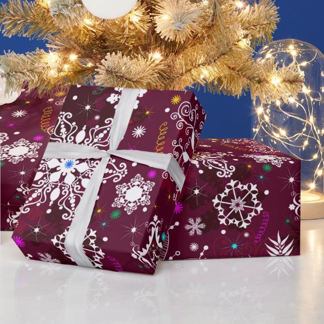 Schneeflockenpapier Geschenkpapier (Feiertage)