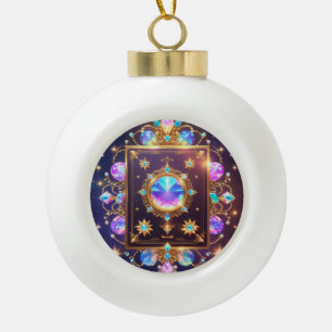 Schneeflockenrahmen-Ornament Keramik Kugel-Ornament